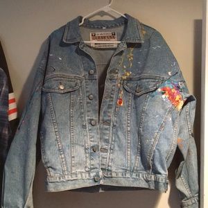 Guess USA classic jean jacket PAUL CHELKO ART 1997
